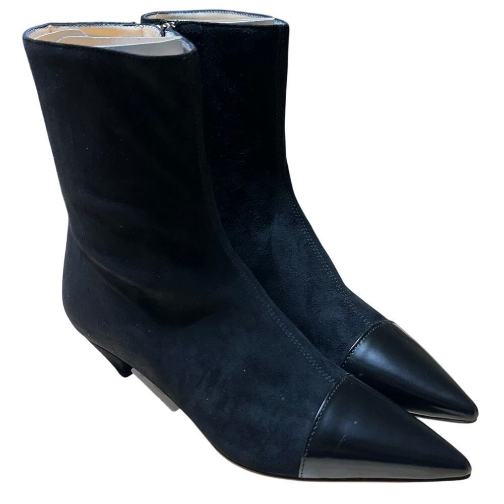 TOD'S Suede & Leather Bootie in Black Women's Size 35.5 (US 5.5) New In Box